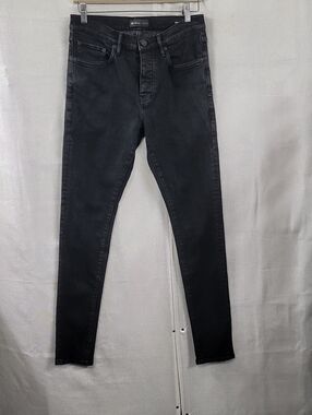 Purple Brand Black Resin Skinny Fit Jeans Size 30
